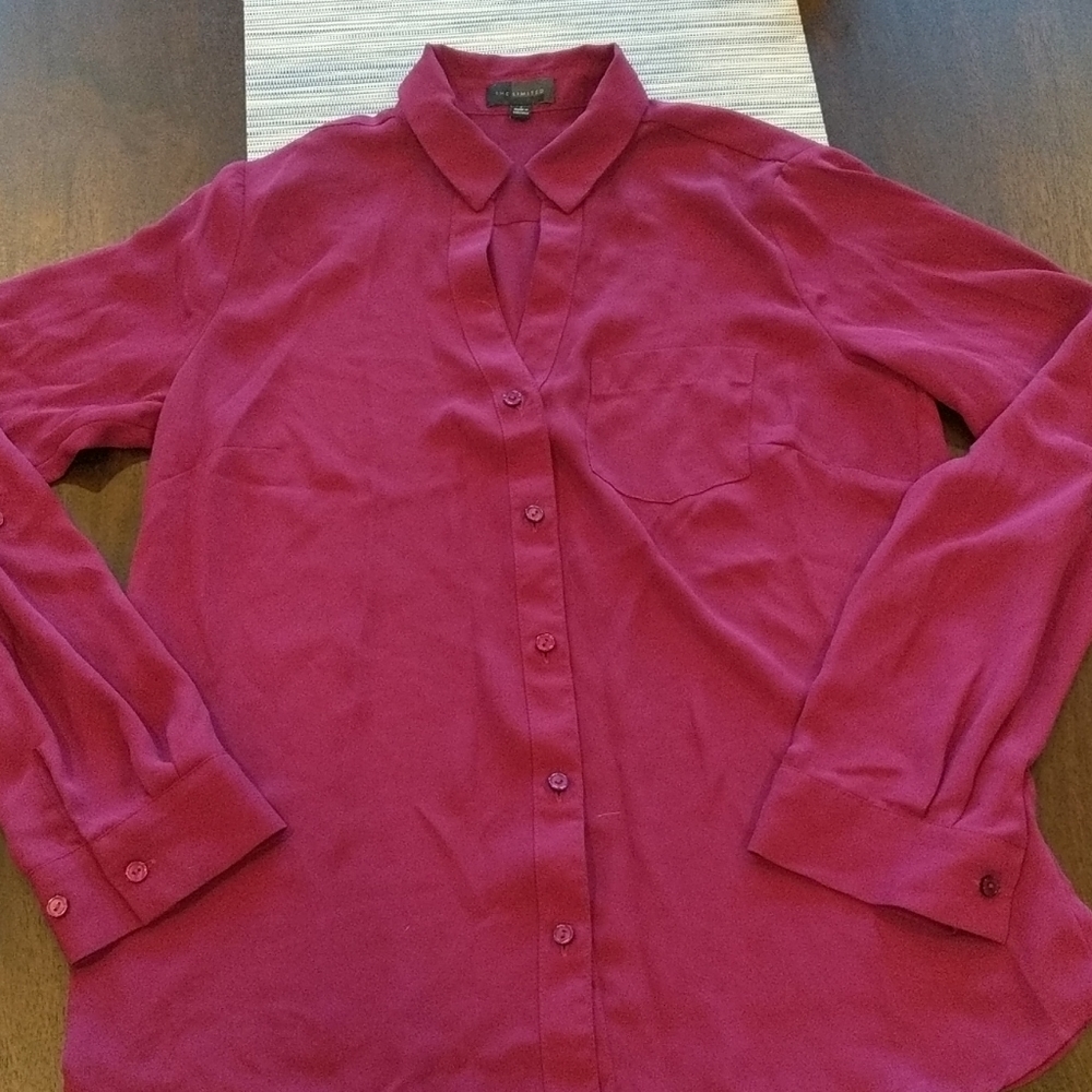 The Limited Magenta Button Up Sz S